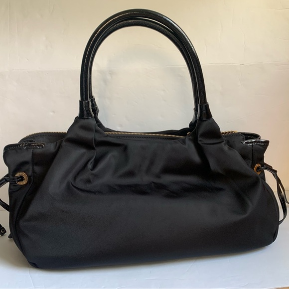 Kate Spade New York Small Shoulder Black Nylon & Leather Handbag - Picture 2 of 13